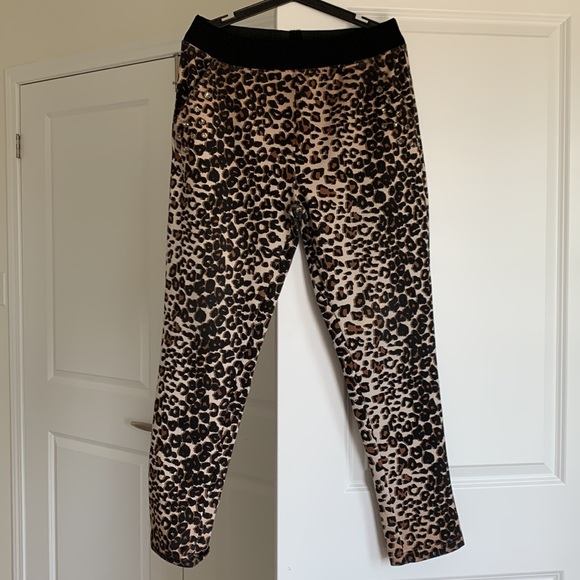 Italian leopard print pants with rhinestone design - Picture 4 of 12